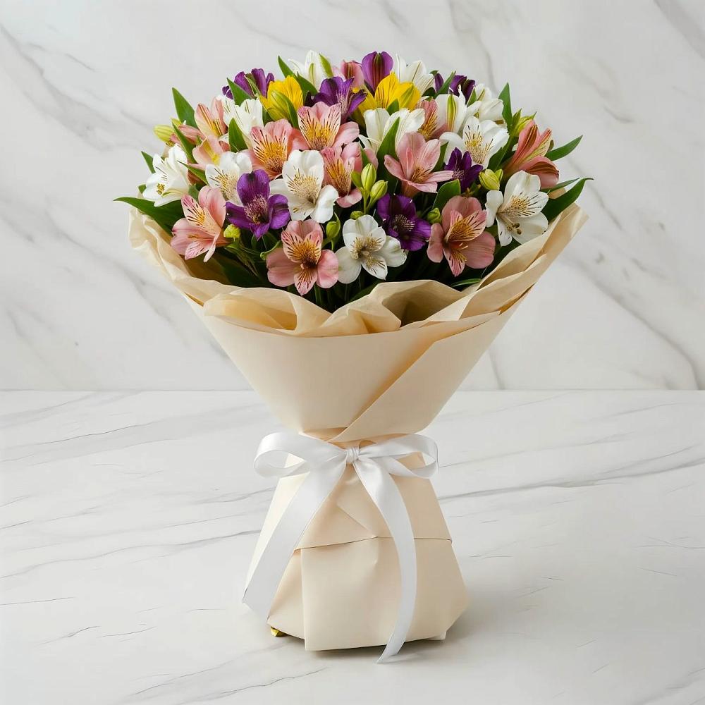 Букет цветов из: Альстромерии в Шкотово