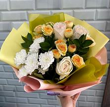 Букет цветов из:  Розы и Хризантемы #REPLACE_PRED# Шкотово