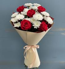 Букет цветов из:  Розы и Хризантемы в Шкотово