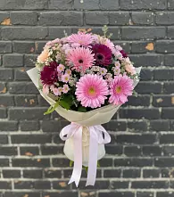Букет цветов из:  Герберы и Хризантемы в Шкотово