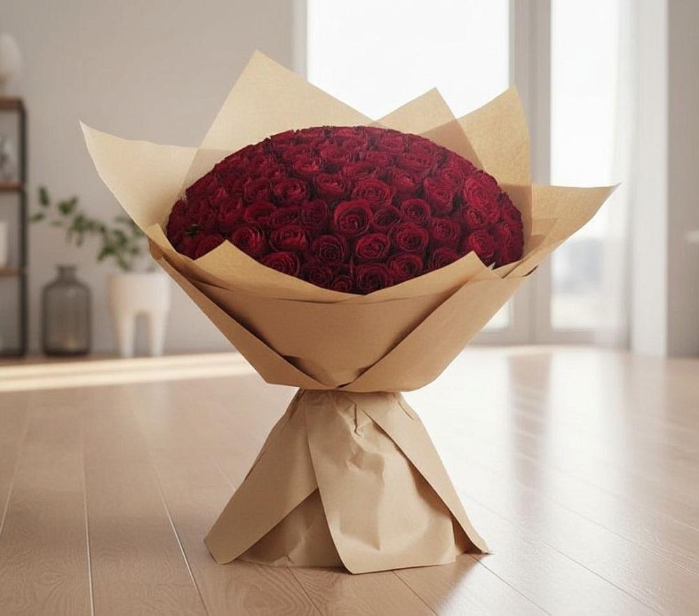 Букет 101 Красная роза в Шкотово