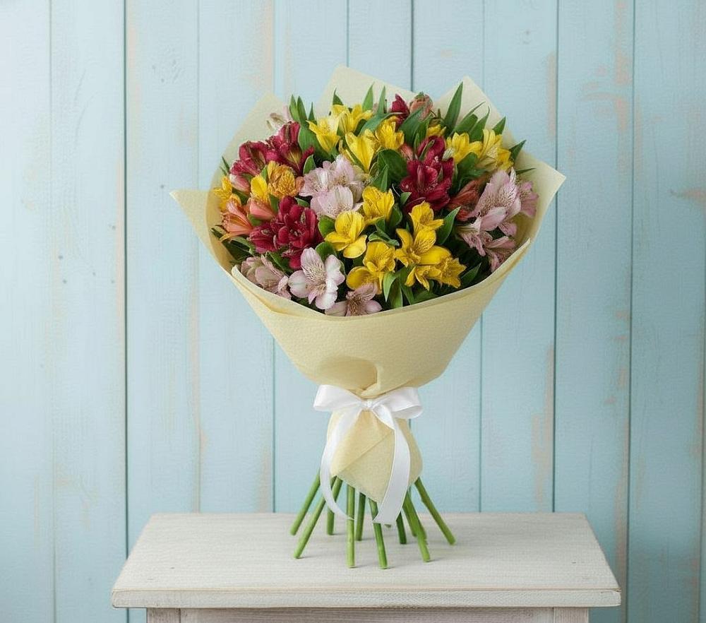 Букет цветов из: Альстромерии в Шкотово