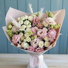 Букет цветов из:  Альстромерии и Розы #REPLACE_PRED# Шкотово
